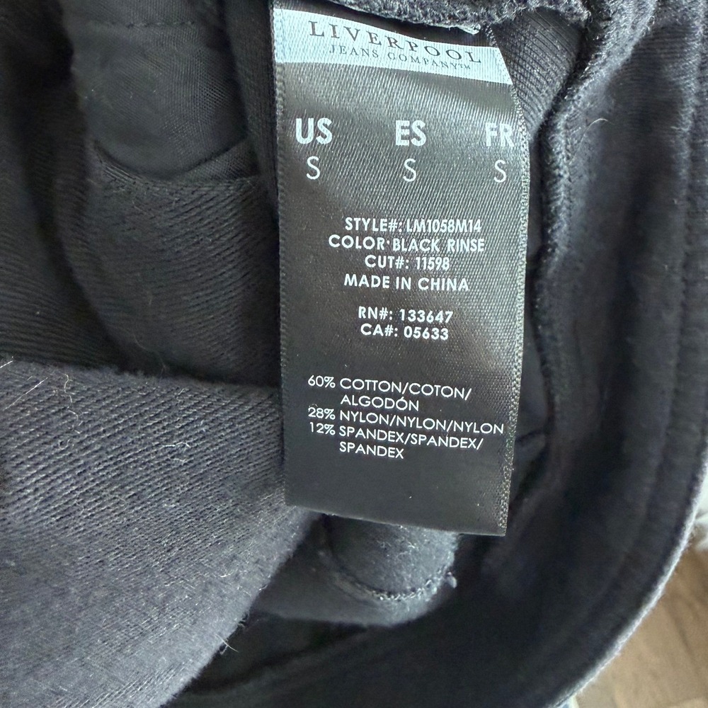 Liverpool Jeans Company Black Knit Moto Jacket Zip Pocket Women's Small - Picture 8 of 9
